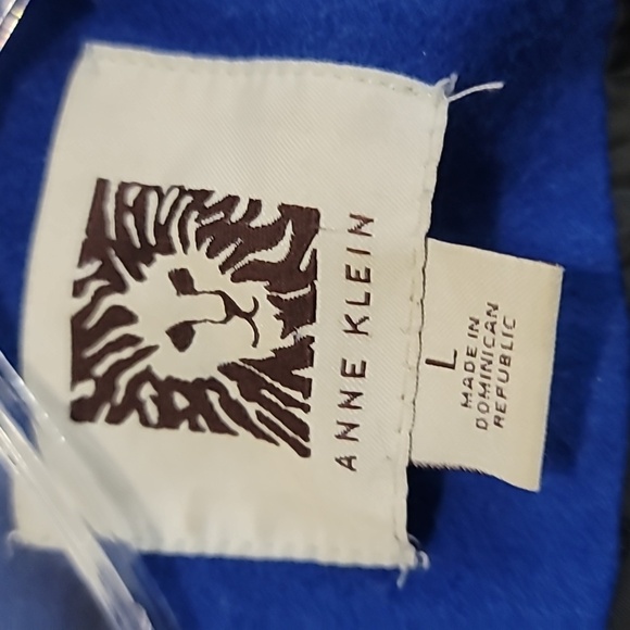 Anne Klein Women Blue Double Breasted Wool Pea Coat Size Large - Picture 8 of 9